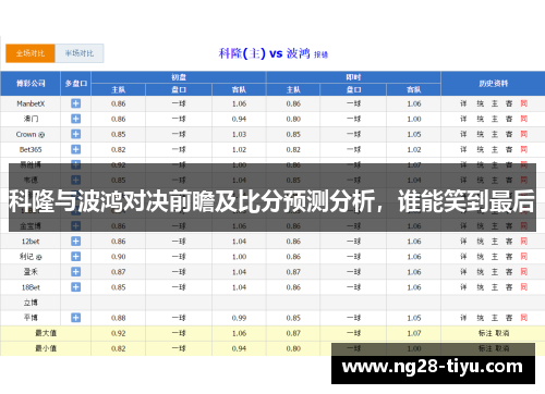 科隆与波鸿对决前瞻及比分预测分析，谁能笑到最后